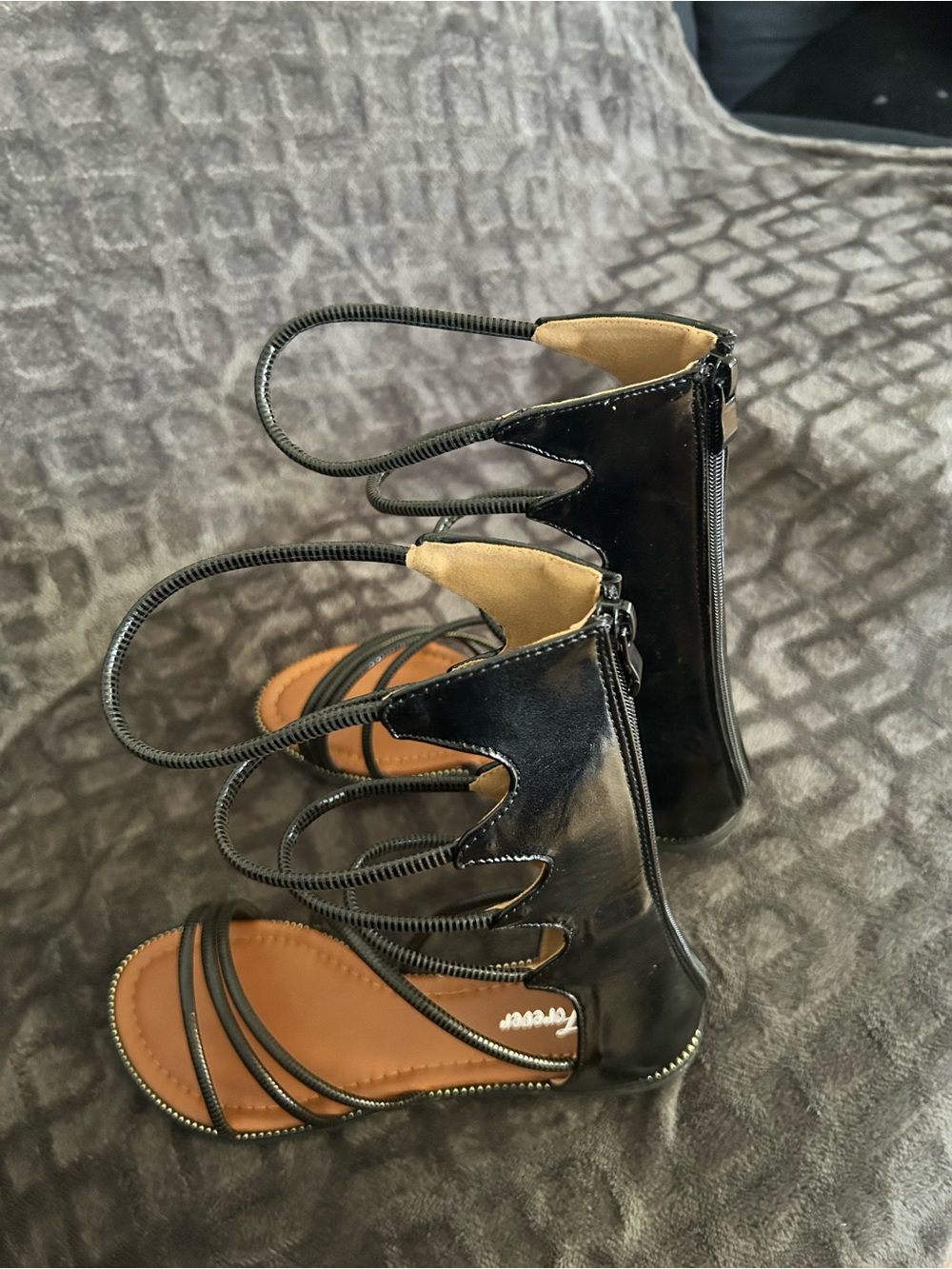 Forever 21 Black Strappy Gladiator Sandals - Picture 6 of 6